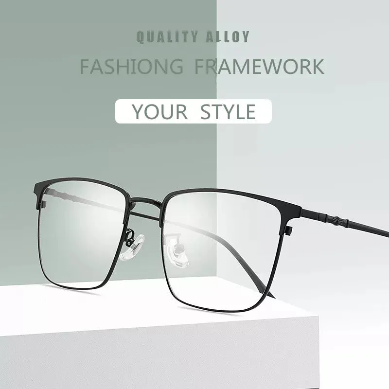 Kocolior Unisex Full Rim Square Alloy Eyeglasses 38007