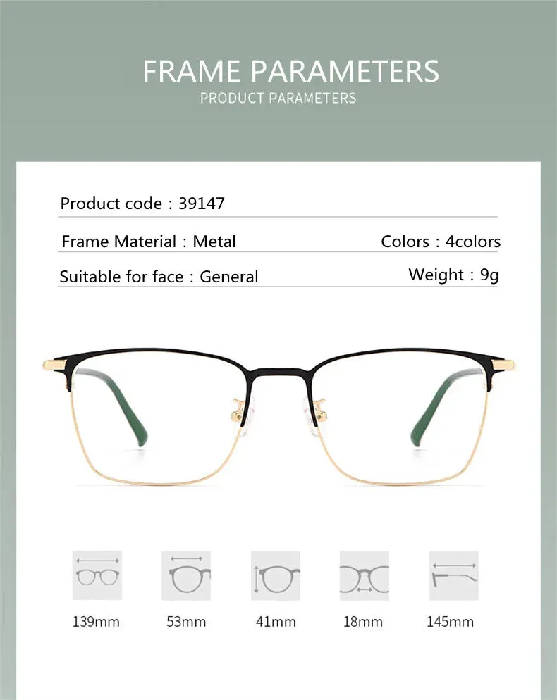 Kocolior Unisex Full Rim Square Alloy Eyeglasses 39147