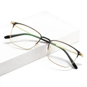 Kocolior Unisex Full Rim Square Alloy Eyeglasses 39147