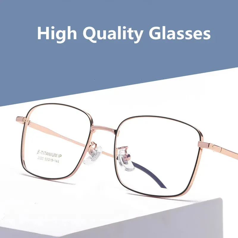 Kocolior Unisex Full Rim Square Titanium Eyeglasses 2320