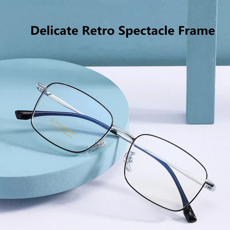 Kocolior Unisex Full Rim Square Titanium Eyeglasses 2320