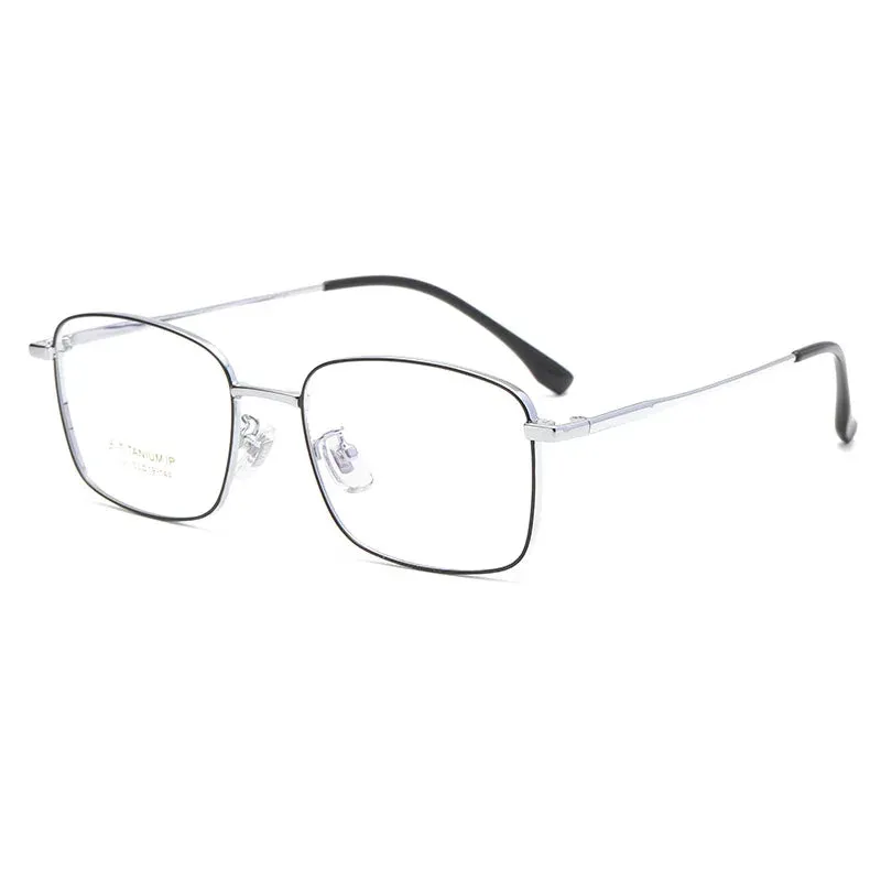 Kocolior Unisex Full Rim Square Titanium Eyeglasses 2320