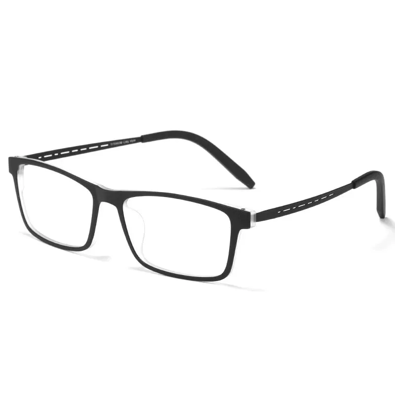 Kocolior Unisex Full Rim Square Tr 90 Titanium Eyeglasses 0822