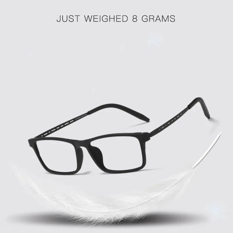 Kocolior Unisex Full Rim Square Tr 90 Titanium Eyeglasses 0822