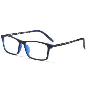 Kocolior Unisex Full Rim Square Tr 90 Titanium Eyeglasses 0822