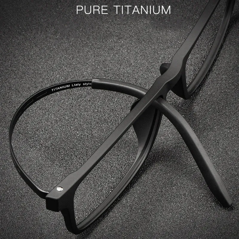 Kocolior Unisex Full Rim Square Tr 90 Titanium Eyeglasses 0822