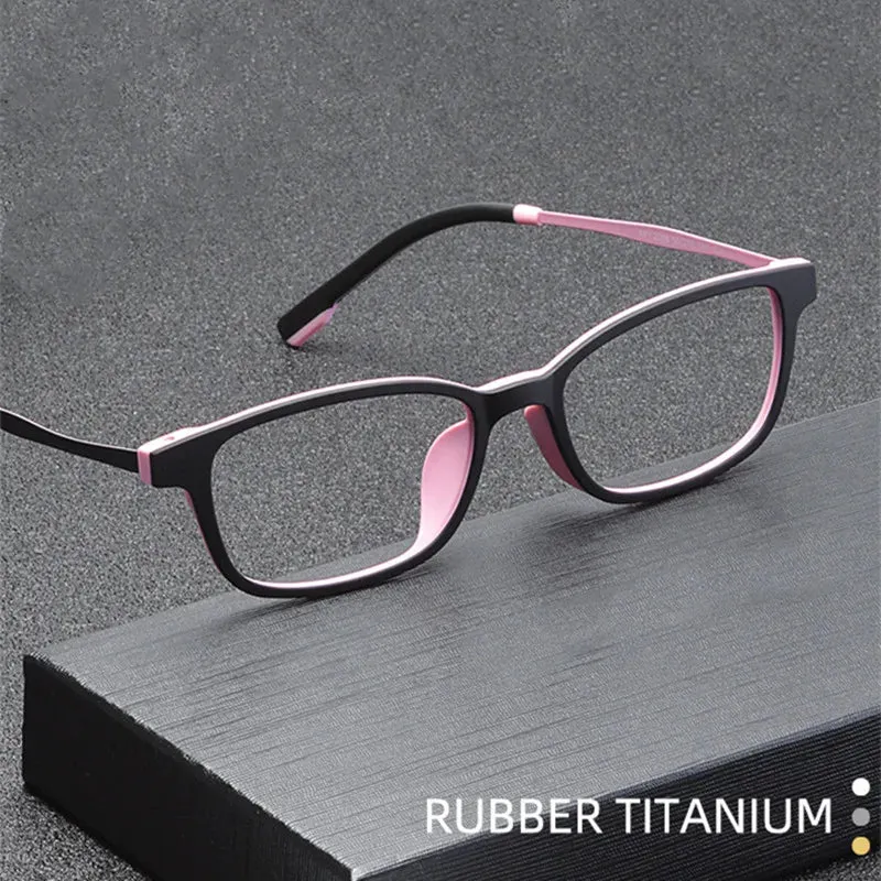 Kocolior Women's Full Rim Small Square Tr 90 Titanium Eyeglasses V1001