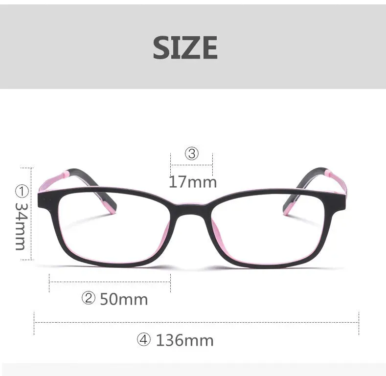 Kocolior Women's Full Rim Small Square Tr 90 Titanium Eyeglasses V1001