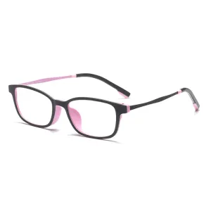 Kocolior Women's Full Rim Small Square Tr 90 Titanium Eyeglasses V1001