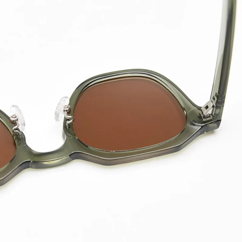 Korean Style Retro Polygon Polarized Lens Sunglasses