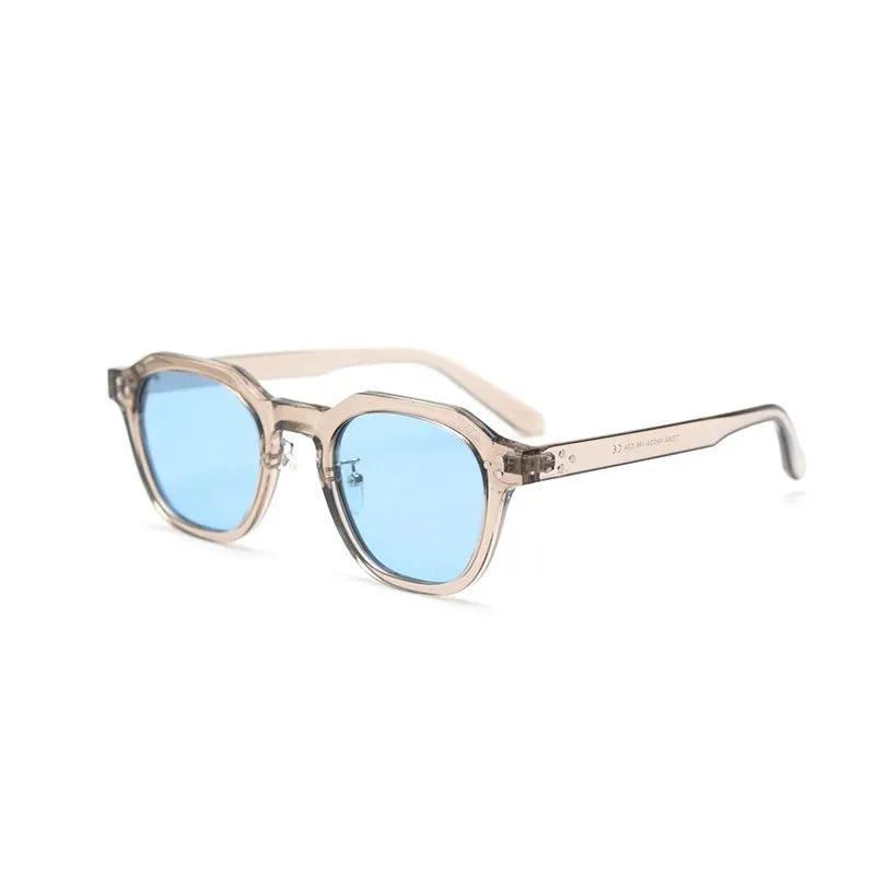 Korean Style Retro Polygon Polarized Lens Sunglasses