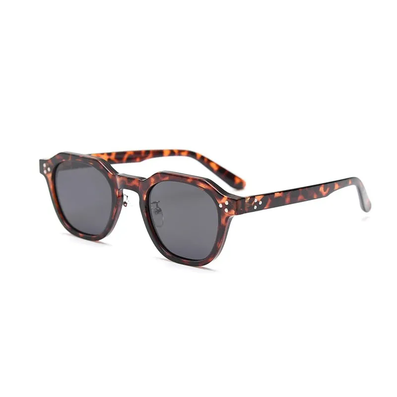 Korean Style Retro Polygon Polarized Lens Sunglasses