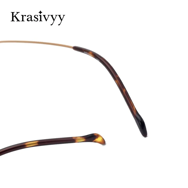 Krasivyy Men's Rimless Square Screwless Titanium Eyeglasses Kr16008