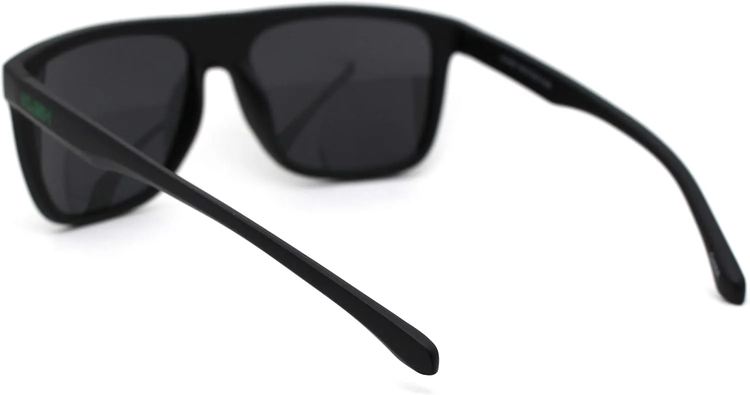 Kush Flat Top Horn Rim Thin Plastic Gangster Sunglasses