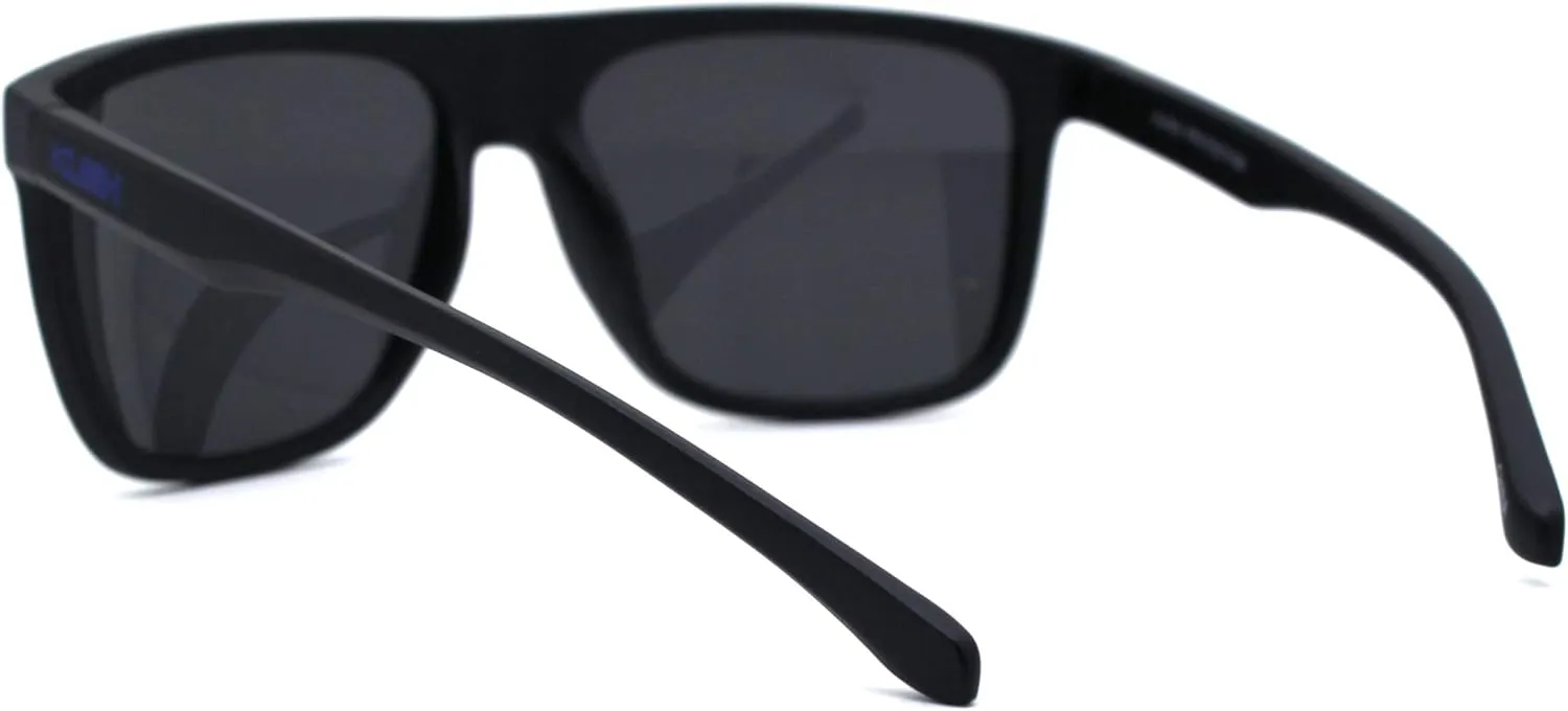Kush Flat Top Horn Rim Thin Plastic Gangster Sunglasses