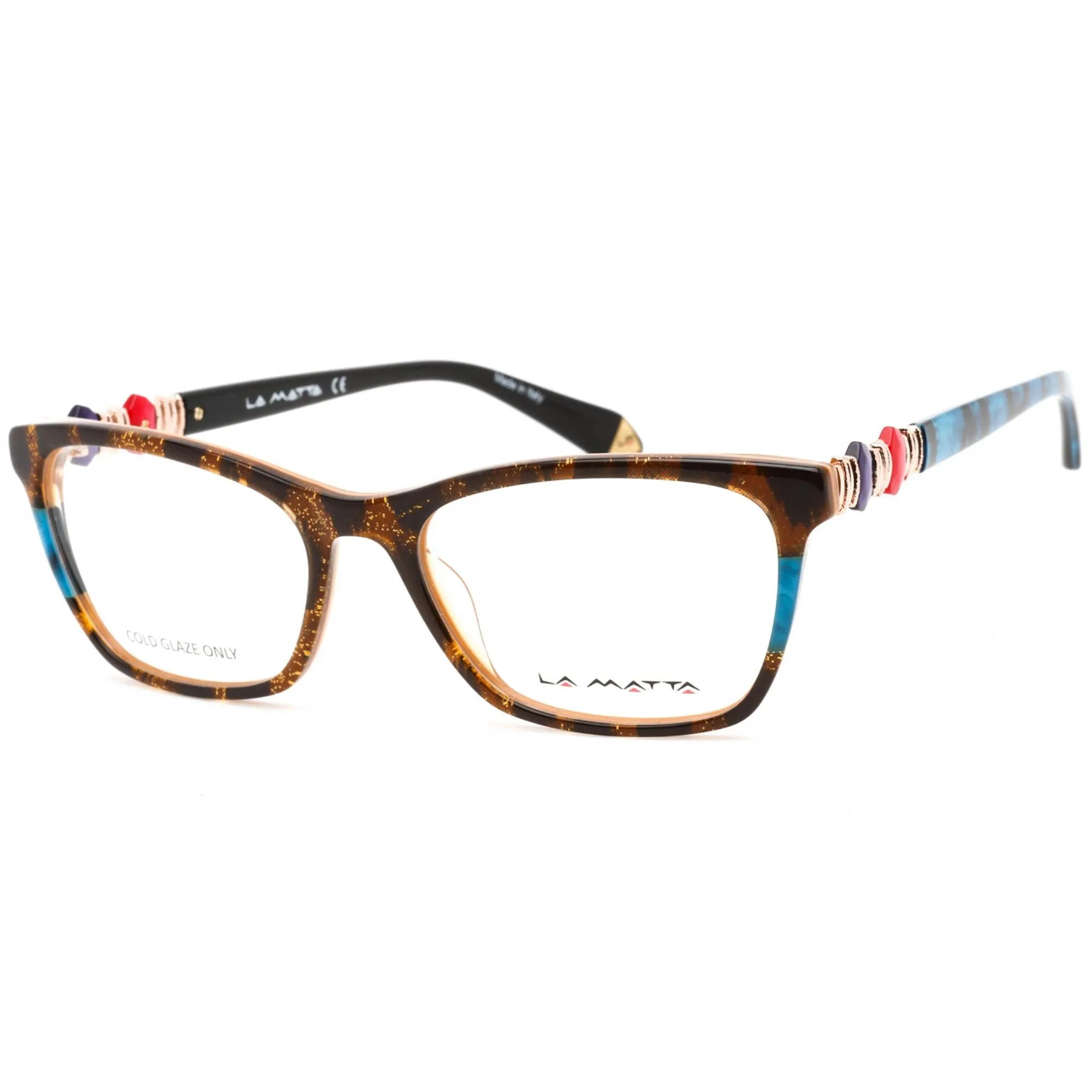 La Matta Women's Eyeglasses - Multicolor Rectangular Plastic Frame | LMV3269 02-09