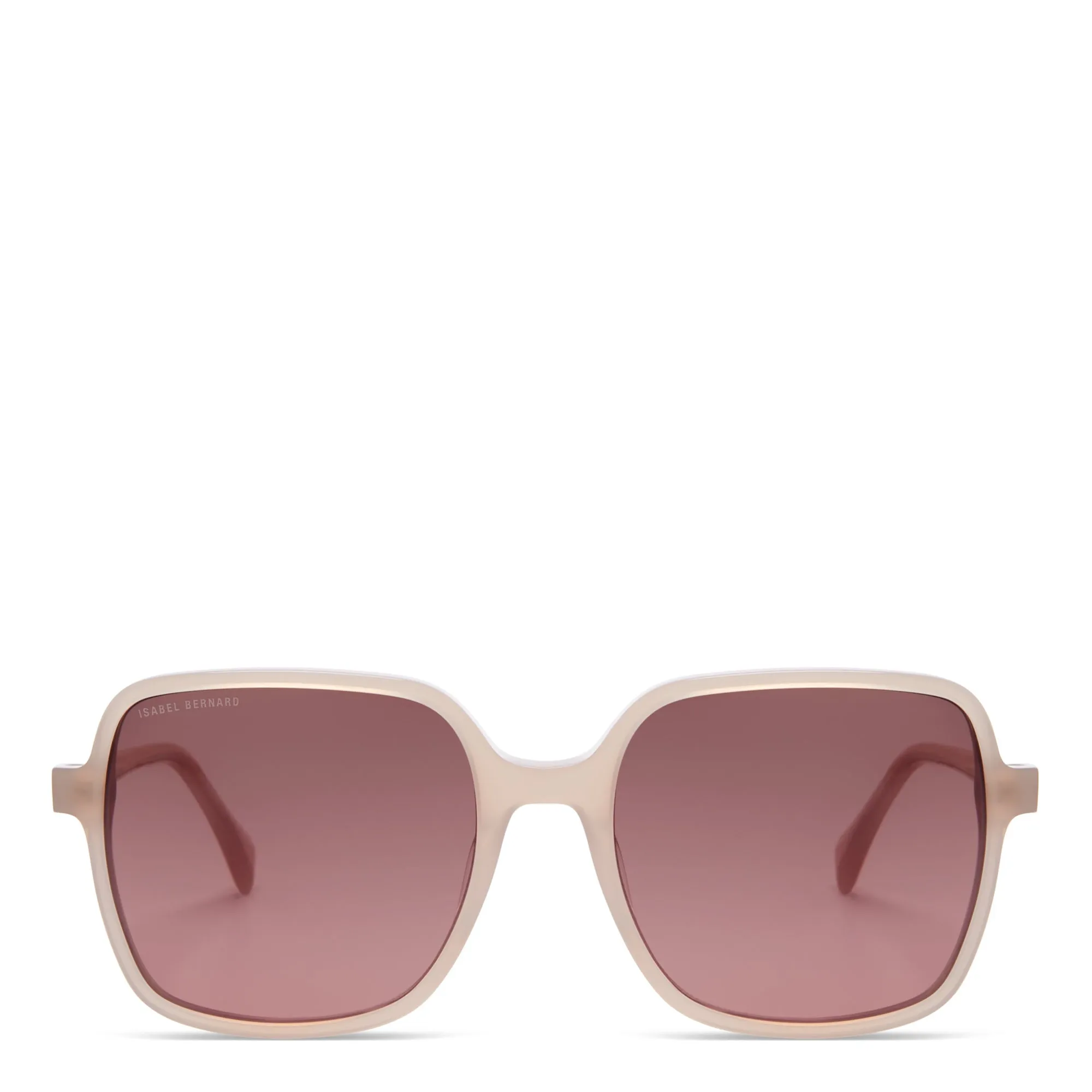 La Villette Rene soft pink square sunglasses with pink lenses