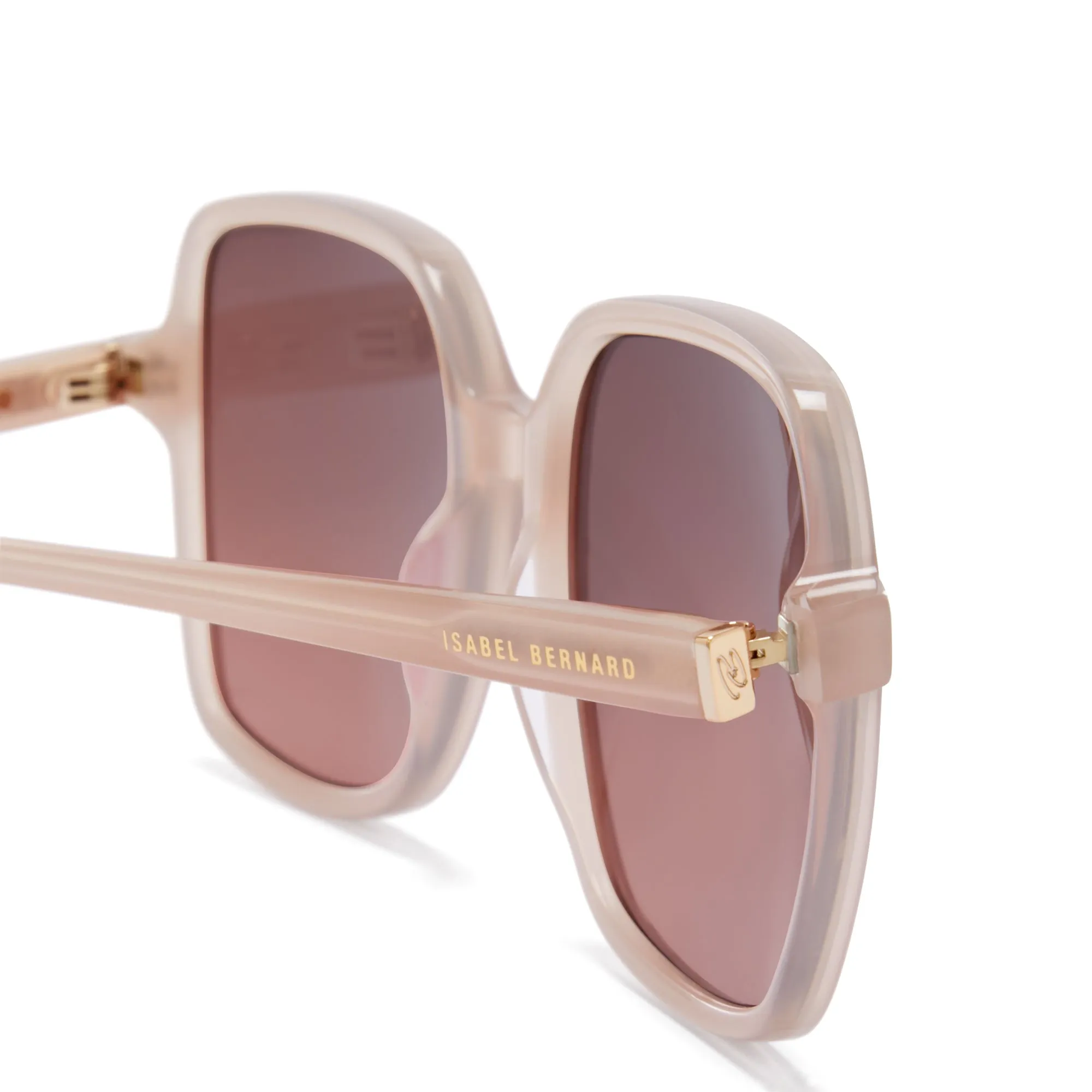 La Villette Rene soft pink square sunglasses with pink lenses