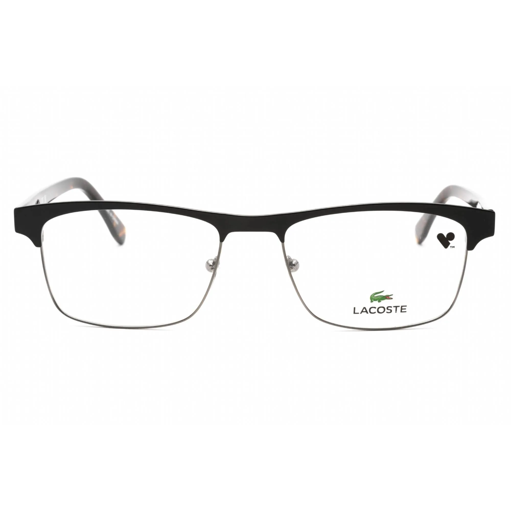 Lacoste Men's Eyeglasses - Clear Lens Matte Onyx Rectangular Shape Frame | L2198 004