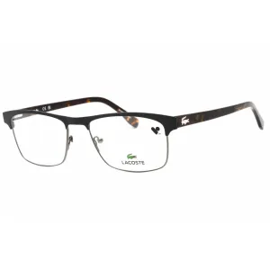 Lacoste Men's Eyeglasses - Clear Lens Matte Onyx Rectangular Shape Frame | L2198 004