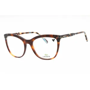 Lacoste Women's Eyeglasses - Havana Plastic Cat Eye Shape Full Rim Frame | L2884 214