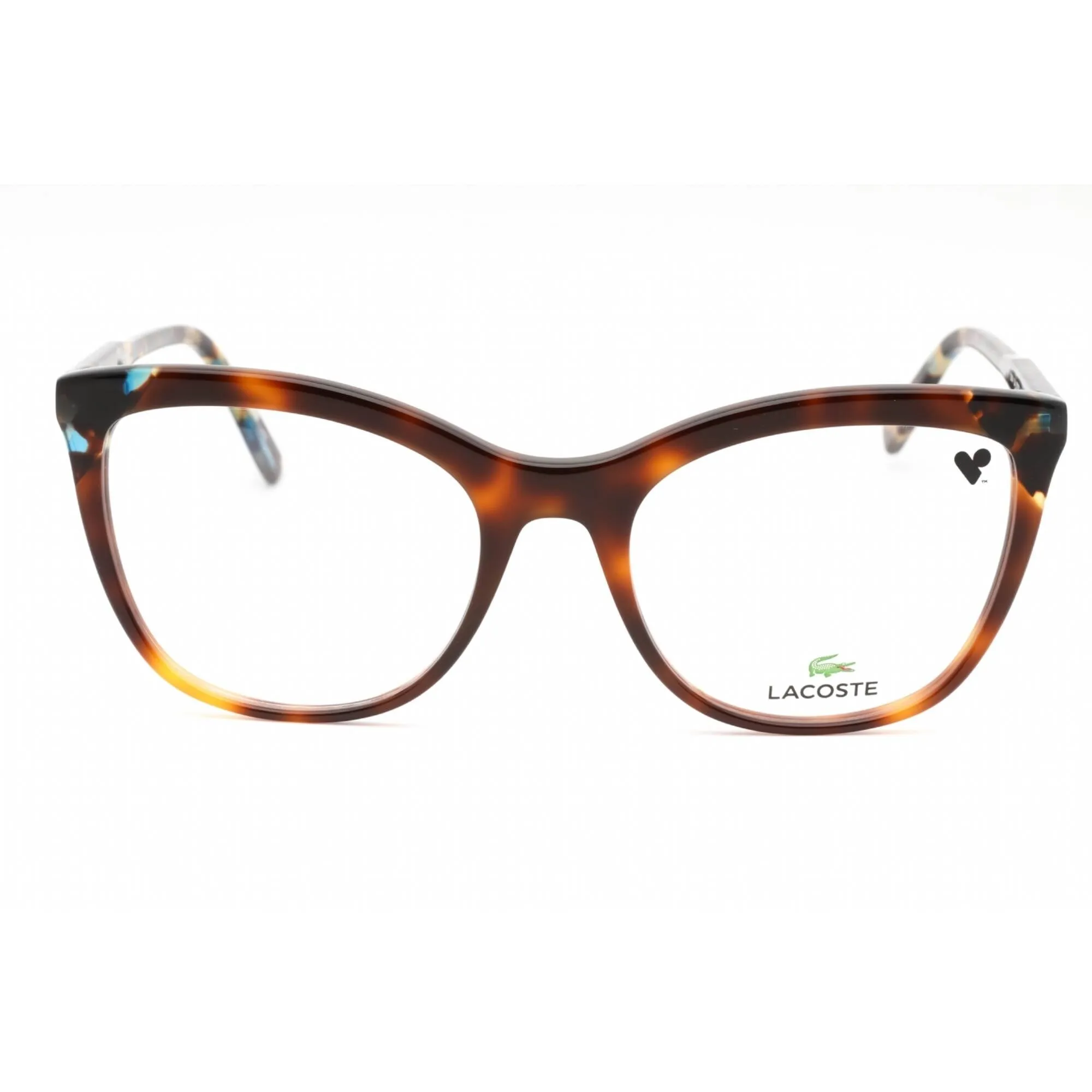 Lacoste Women's Eyeglasses - Havana Plastic Cat Eye Shape Full Rim Frame | L2884 214