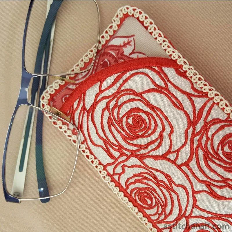 Lady in Roses Eyeglass Case
