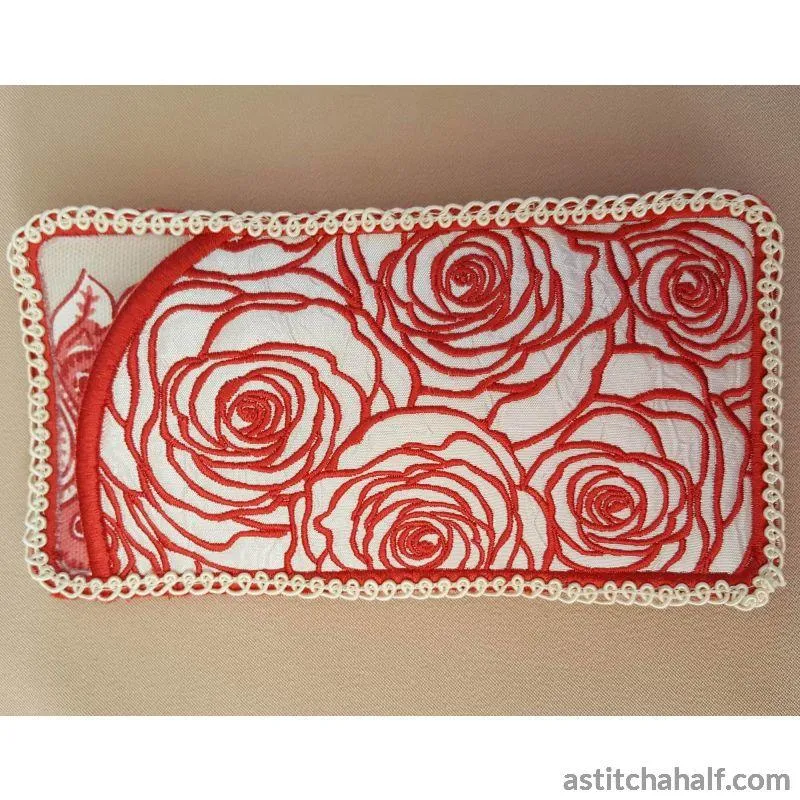 Lady in Roses Eyeglass Case