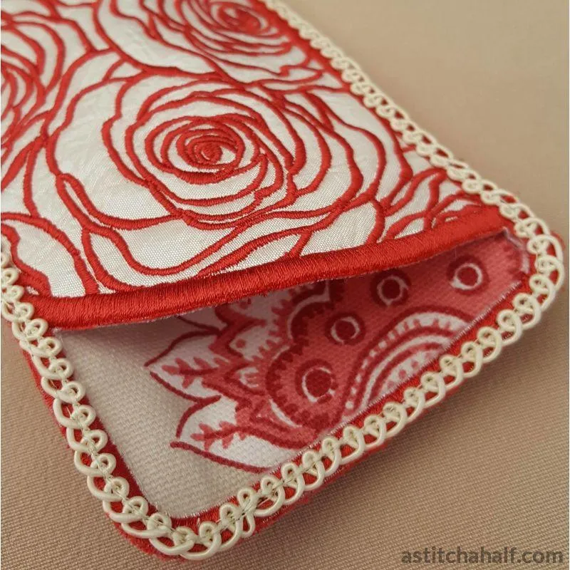 Lady in Roses Eyeglass Case