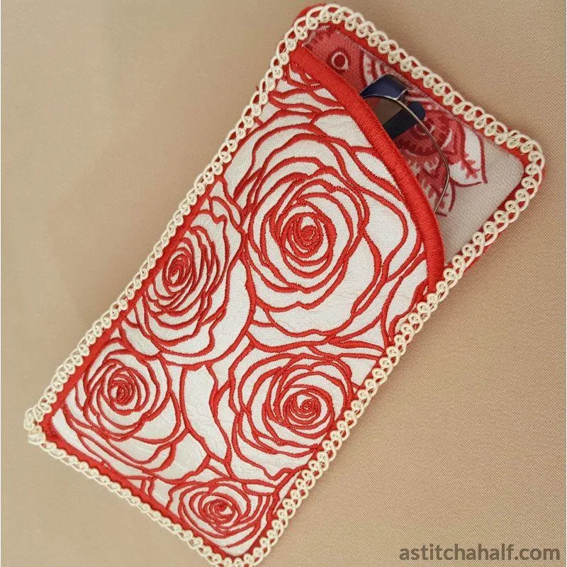 Lady in Roses Eyeglass Case