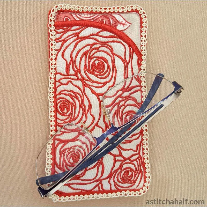 Lady in Roses Eyeglass Case