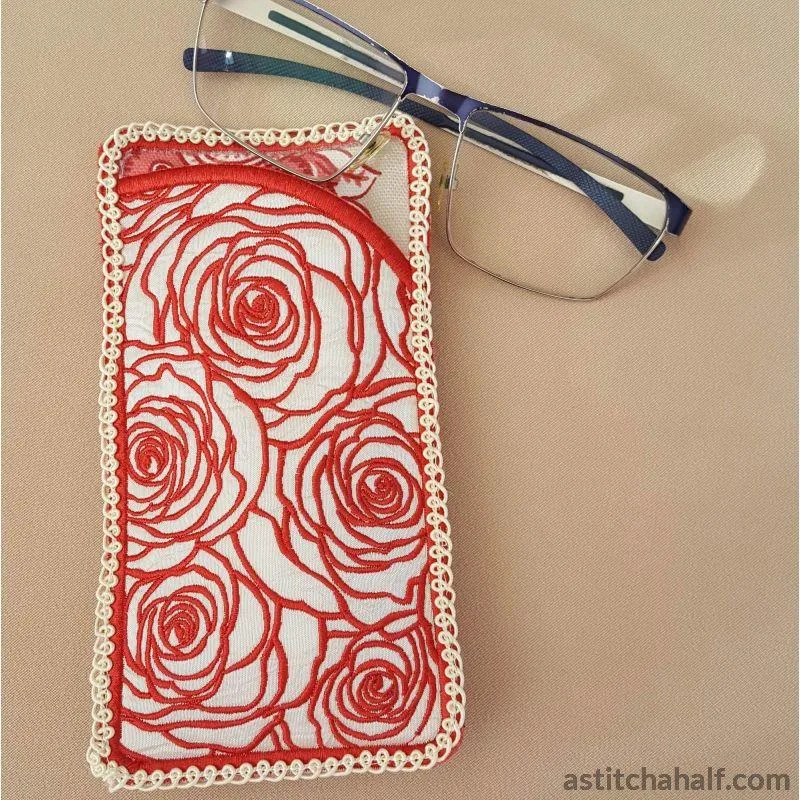 Lady in Roses Eyeglass Case
