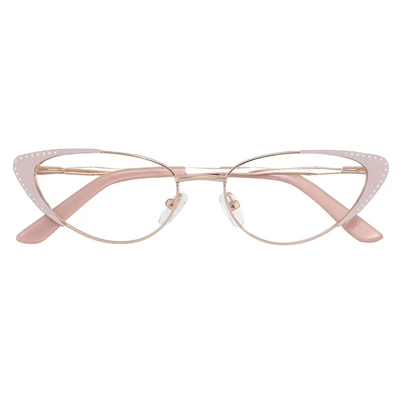 Laoyehui Women's Eyeglasses Cat Eye Alloy Frame 18036