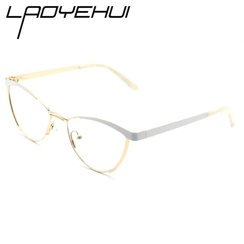 Laoyehui Women's Eyeglasses Cat Eye Alloy Frame 5821