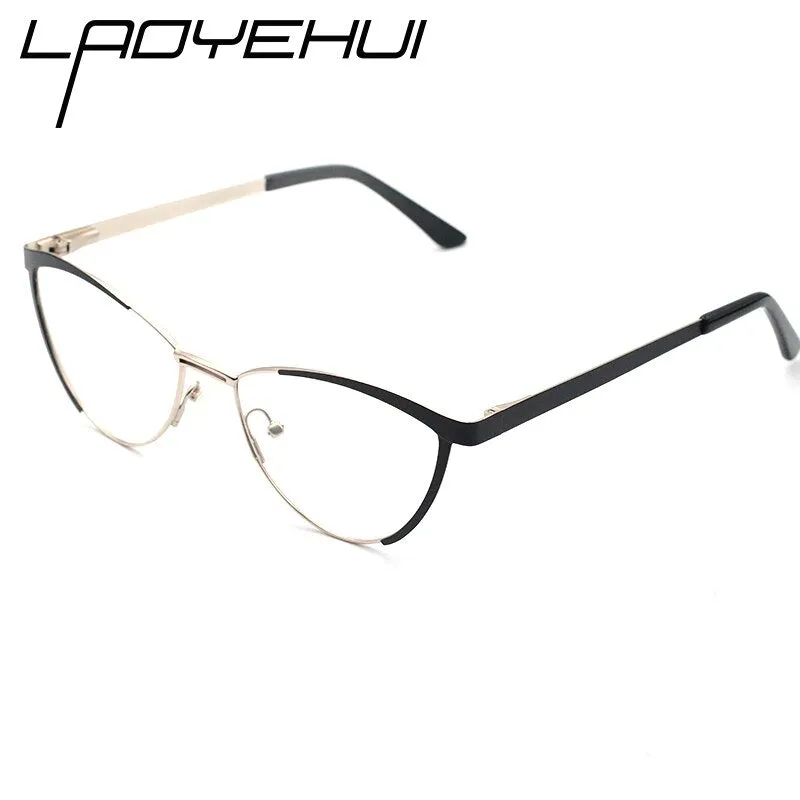 Laoyehui Women's Eyeglasses Cat Eye Alloy Frame 5821