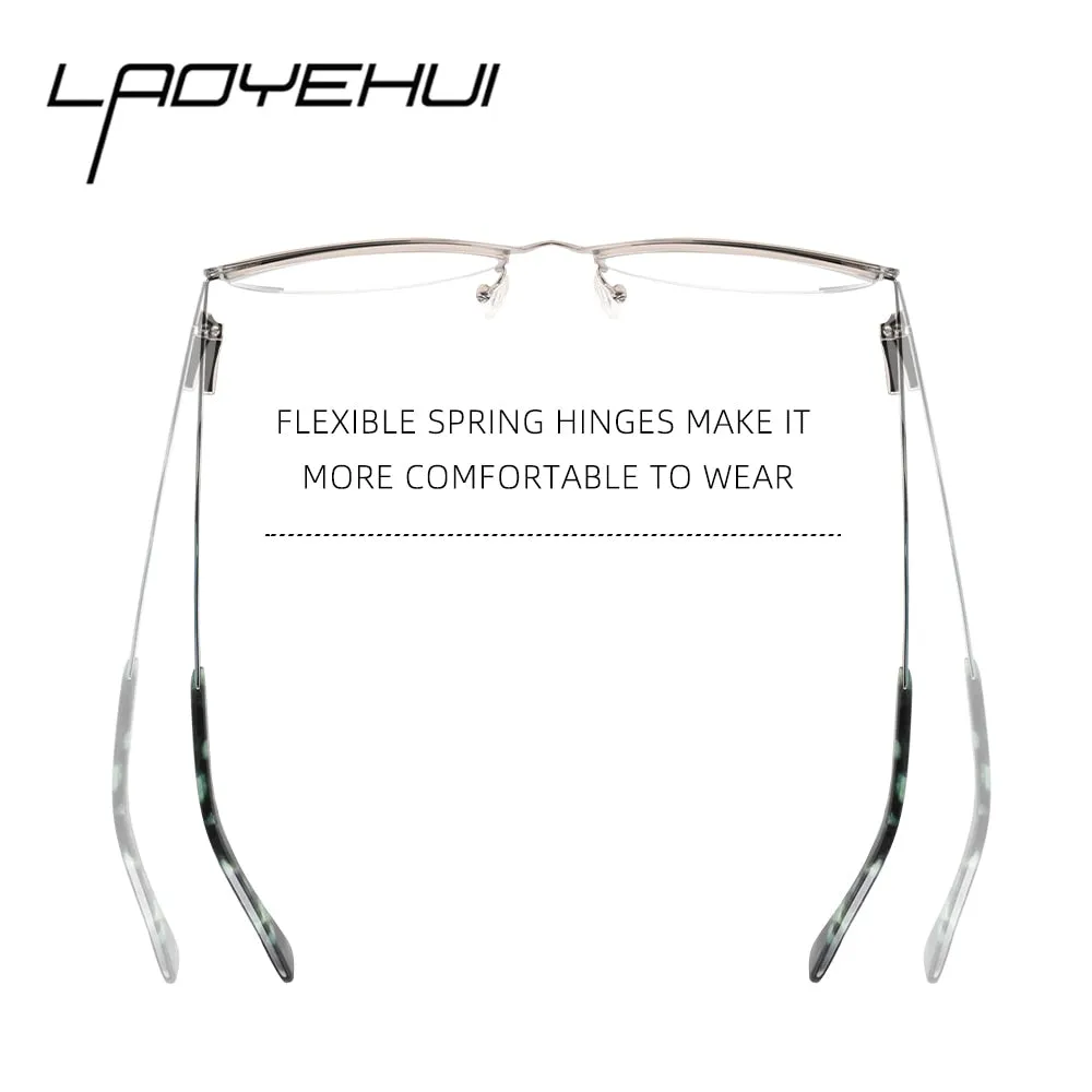 Laoyehui Women's Eyeglasses Cat Eye Alloy Reading Glasses 8369-1