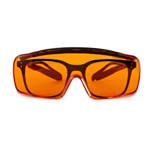 Large UV Light Safety Glasses – Yellow UVC Protective Goggles - EN166 ANSI Z87.1, CE – UV 400