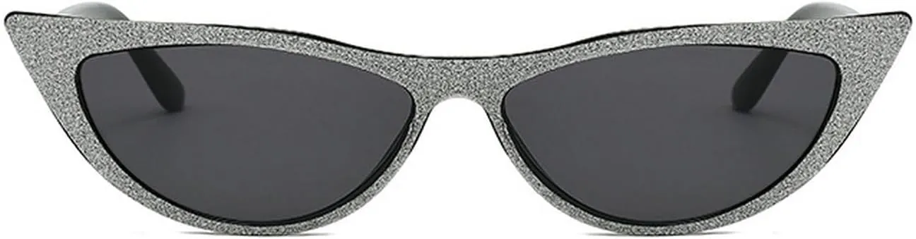 laureles Fashion Bling Cat Eye Y2k Sunglasses for Women Vintage Crystal Small Frames Black Grey Sun Glasses Men L18