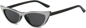 laureles Fashion Bling Cat Eye Y2k Sunglasses for Women Vintage Crystal Small Frames Black Grey Sun Glasses Men L18
