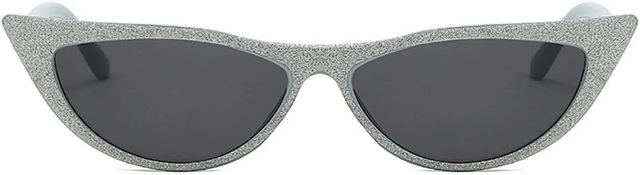 laureles Fashion Bling Cat Eye Y2k Sunglasses for Women Vintage Crystal Small Frames Black Grey Sun Glasses Men L18