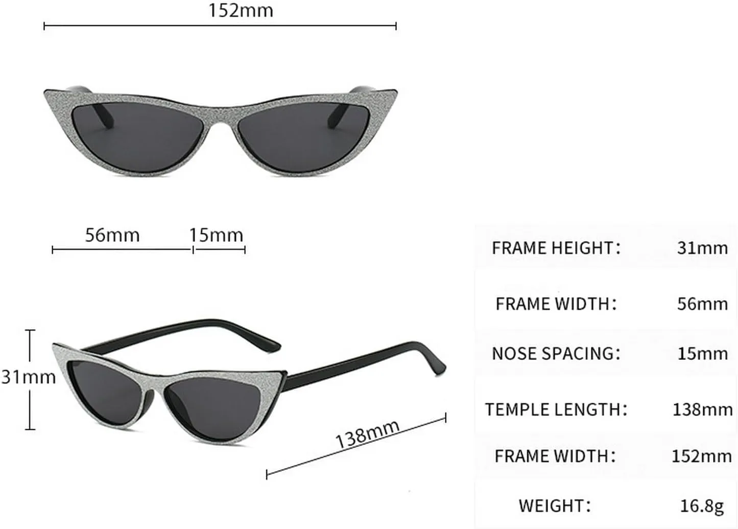laureles Fashion Bling Cat Eye Y2k Sunglasses for Women Vintage Crystal Small Frames Black Grey Sun Glasses Men L18
