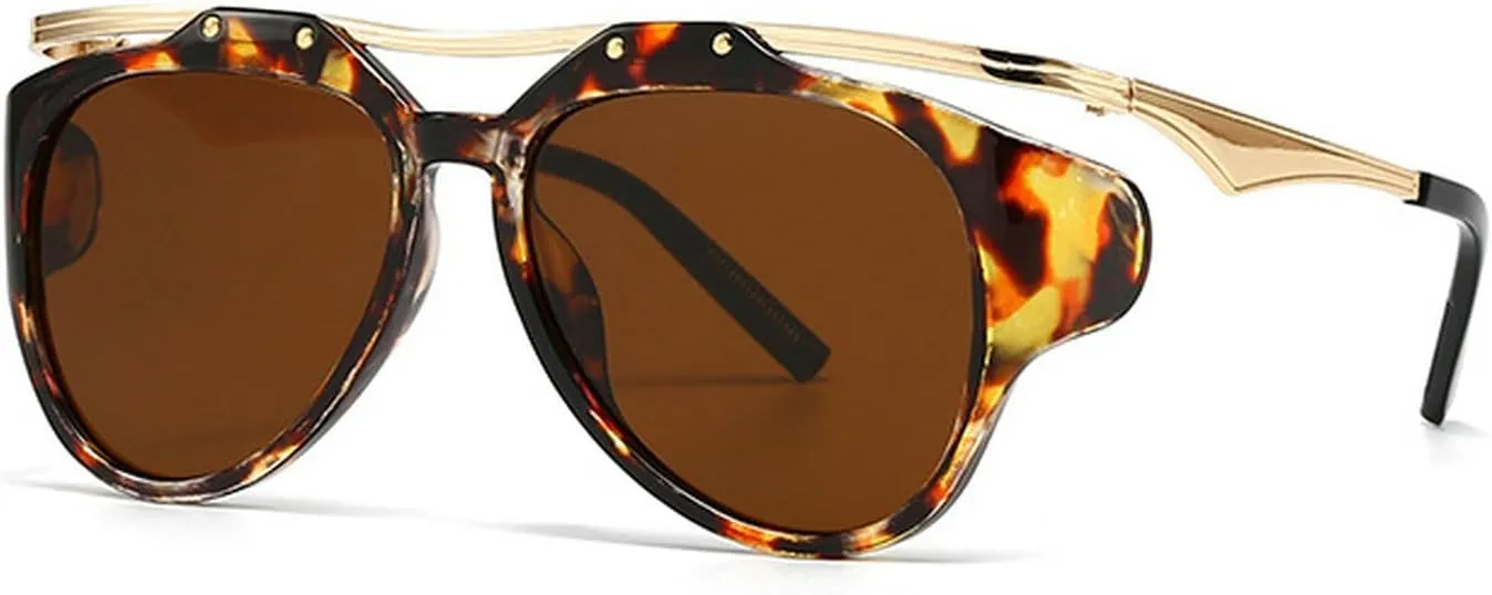 laureles Fashion Oversized Cat Eye Y2k Women Sunglasses Vintage Leopard Gradient Shades UV400 Men Sun Glasses L18