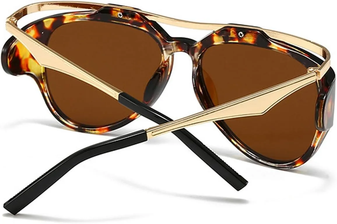laureles Fashion Oversized Cat Eye Y2k Women Sunglasses Vintage Leopard Gradient Shades UV400 Men Sun Glasses L18