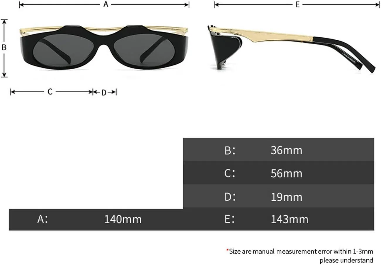 laureles Vintage Cat Eye Sunglasses Women Fashion Black Grey Y2K Sun Glasses Men Punk Travel Shades Female L17