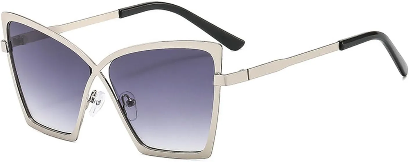 laureles Vintage Cat Eye Y2K Sun Glasses Women Champagne Metal Frame Sunglasses Men Punk Beach Shades Female