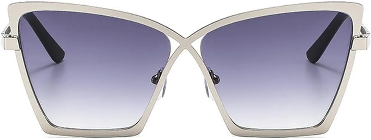 laureles Vintage Cat Eye Y2K Sun Glasses Women Champagne Metal Frame Sunglasses Men Punk Beach Shades Female