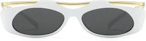laureles Vintage Cat Eye Y2K Sunglasses Women Fashion Oval Black Grey Sun Glasses Men Punk Travel Shades L17