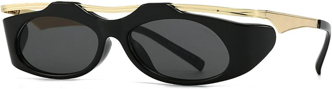 laureles Vintage Cat Eye Y2K Sunglasses Women Fashion Oval Black Grey Sun Glasses Men Punk Travel Shades L17