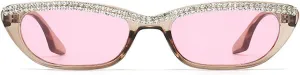 laureles Vintage Rhinestones Small Cat Eye Sunglasses Women Fashion Sunglasses Men Punk Party Bling Sun Glasses