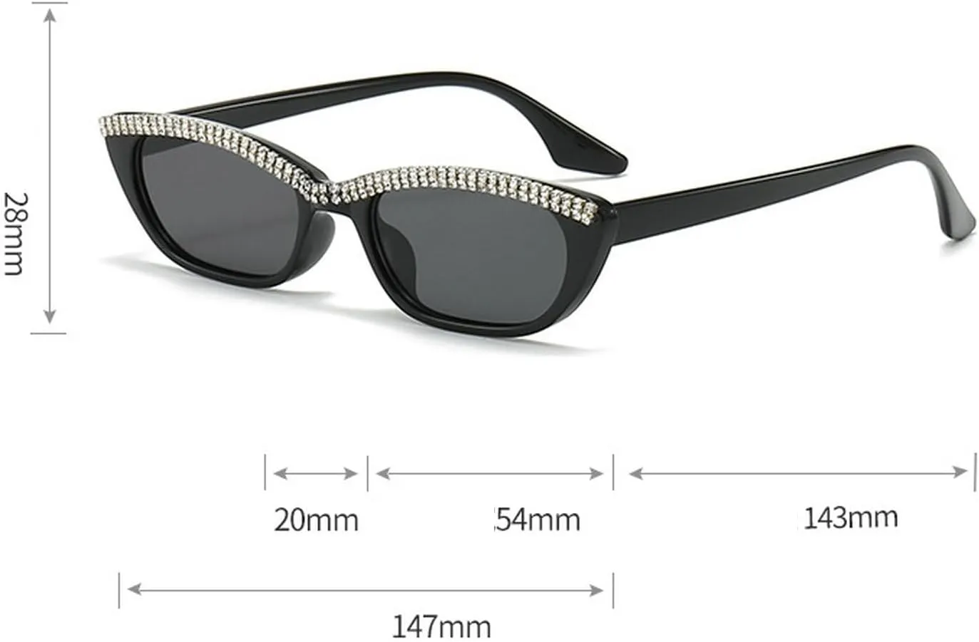 laureles Vintage Rhinestones Small Cat Eye Sunglasses Women Fashion Sunglasses Men Punk Party Bling Sun Glasses
